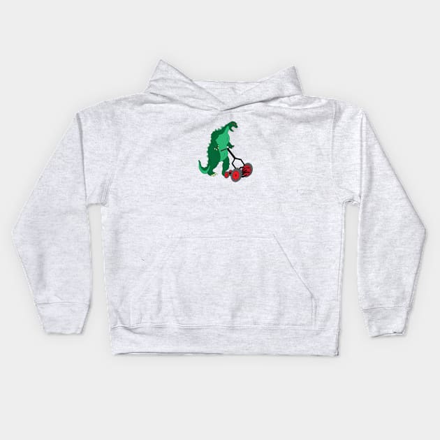 Godzilla on his day off Kids Hoodie by gpavey